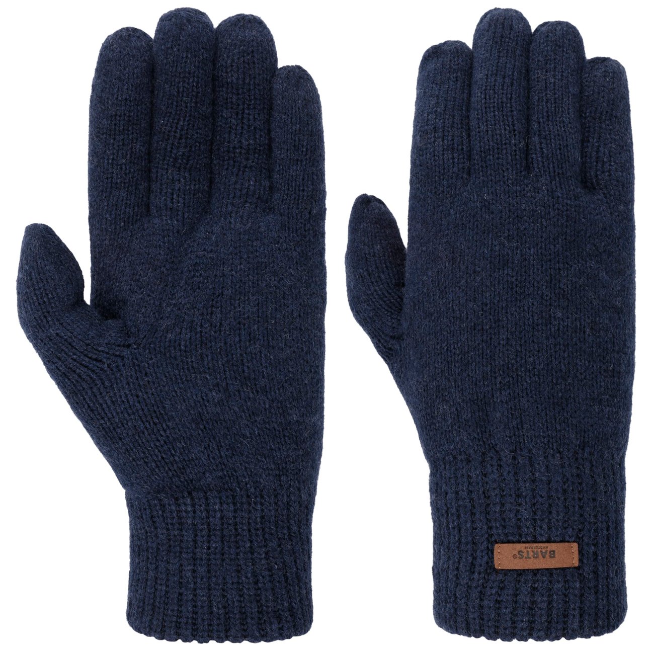 Barts Unisex Dunkelblau Haakon Lambswool Fingerhandschuhe By - Bild 3