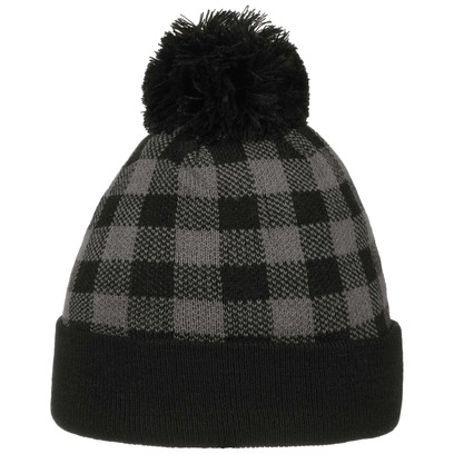 Checked Beanie Bommelm�tze