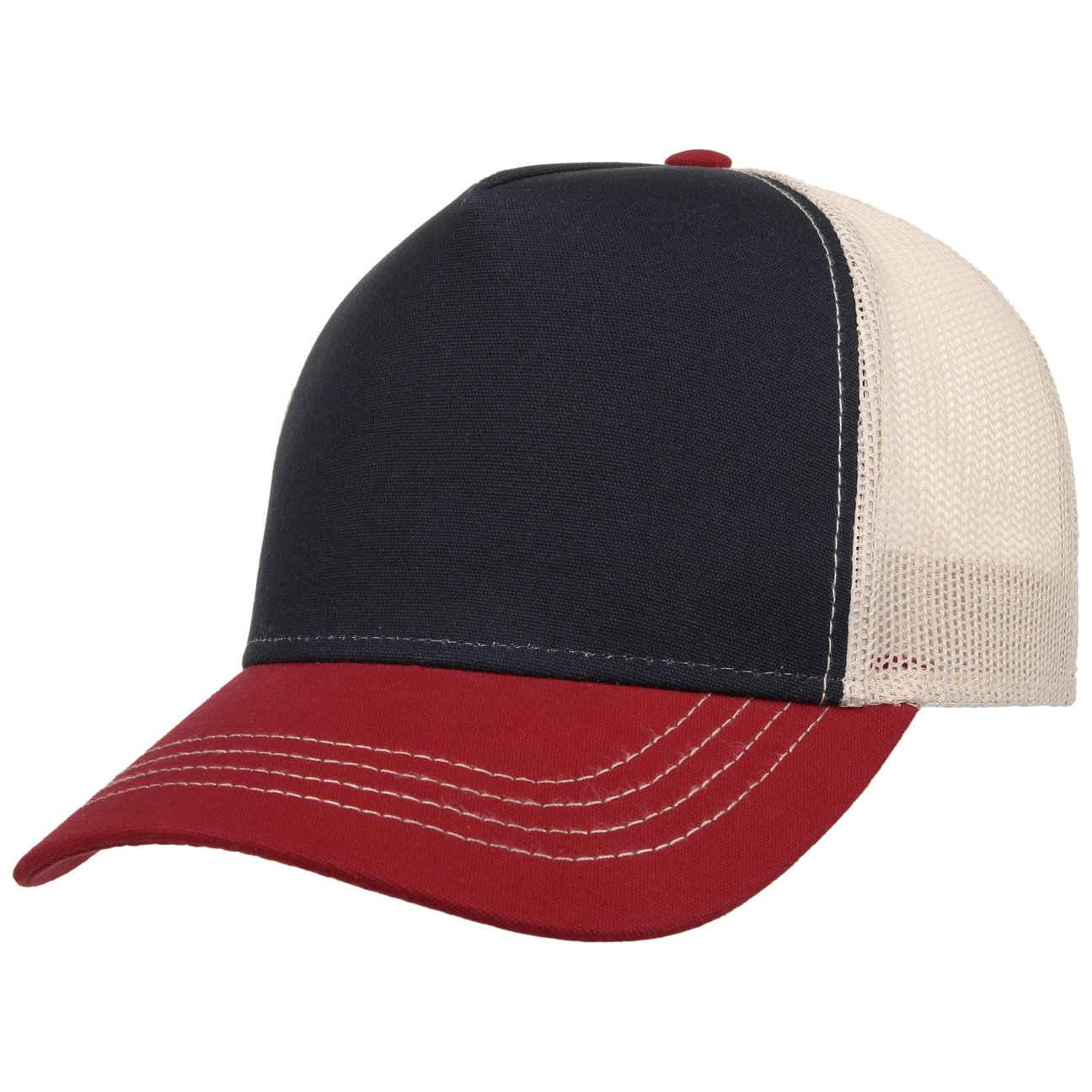Atlantis Headwear, Unisex, Cap, Rapper Canvas Cap, Mehrfarbig, Blau, (One Size) - Bild 4