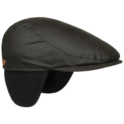 Matteo Plus Waxed Cotton Flatcap by Mayser