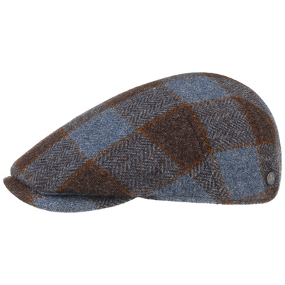 Capri Check Virgin Wool Flatcap by Lierys