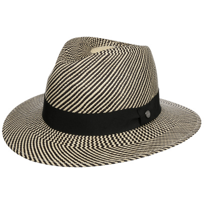 Twotone Stripes Traveller Panamahut by Lierys