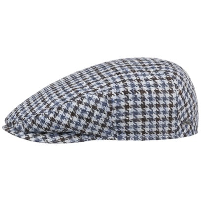 Kent Tricolour Houndstooth Flatcap by Stetson