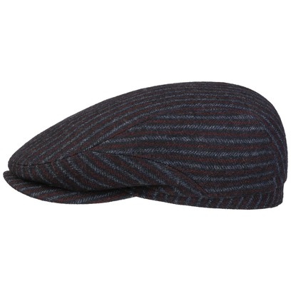 Woolen Stripe Driver Flatcap by Stetson