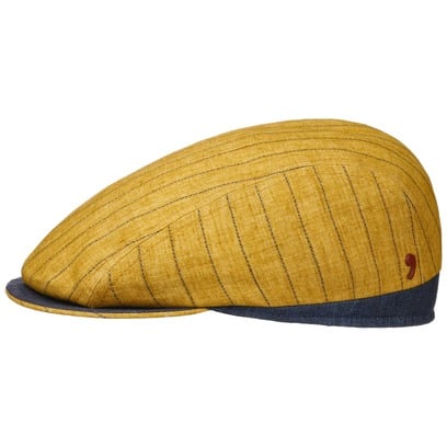 Leinen Stripes Flatcap by Alfonso D’Este
