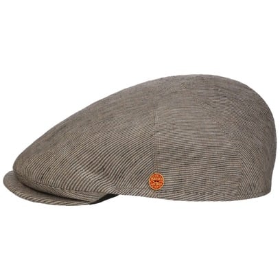 Sidney Leinen Stripes Flatcap by Mayser