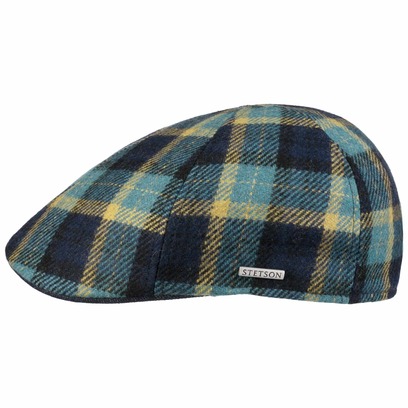 Texas Genola Wool Check Flatcap by Stetson