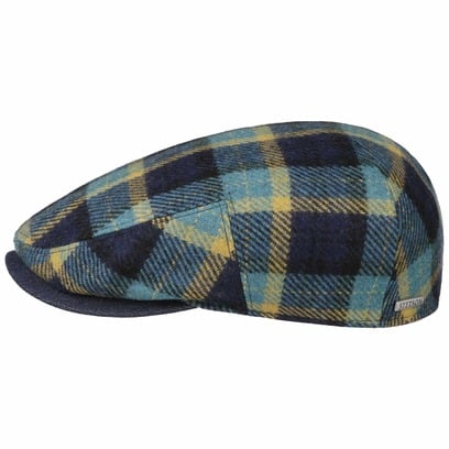 Kent Genola Wool Check Flatcap by Stetson