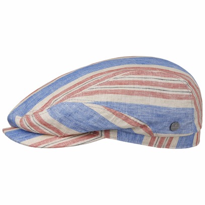 Colour Stripes Leinen Flatcap by Lierys