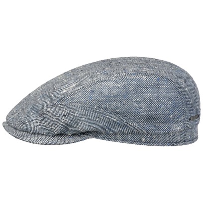 Tweed Herringbone Driver Flatcap by Stetson