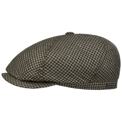 Silk Houndstooth Flatcap by Stetson