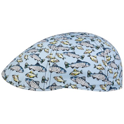 Texas Allover Fish Flatcap by Stetson