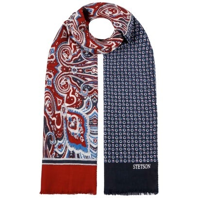 Four Colours Paisley Wollschal by Stetson