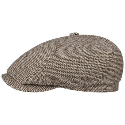 6 Panel Undyed Wool Flatcap by Stetson