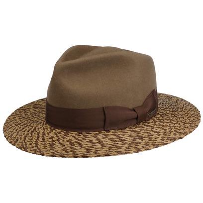 Wool Crown Traveller mit Strohkrempe by Stetson