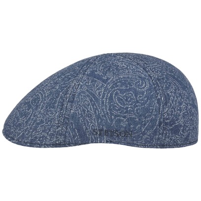 Texas Denim Paisley Flatcap by Stetson