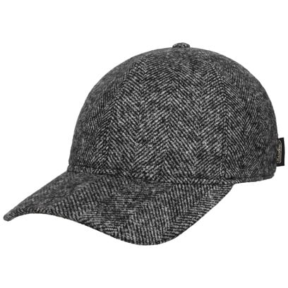 Herringbone Wool Mix Cap by Borsalino