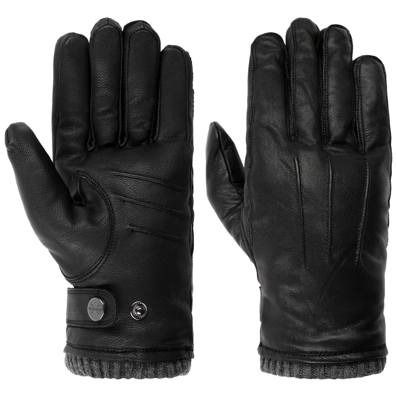 Pearlwood Herren Schwarz Newton Primaloft Lederhandschuhe By