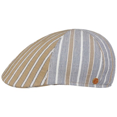 Paddy Two Stripes Cotton Flatcap by Mayser