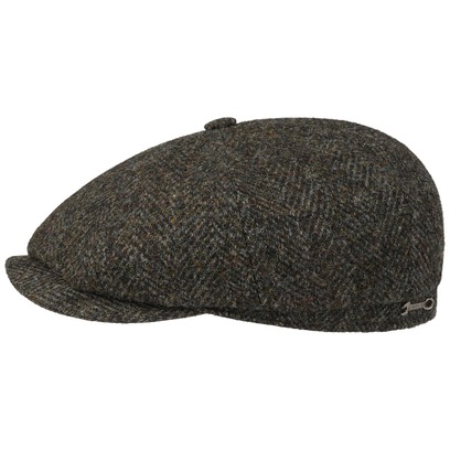 Hatteras Dark Herringbone Flatcap by Stetson