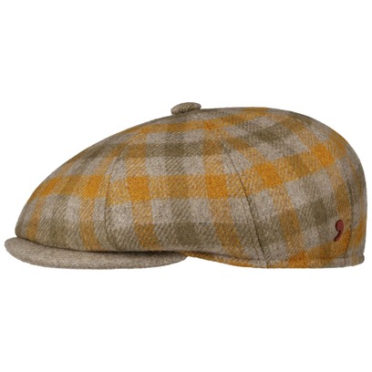 Napoli Wool Check Flatcap by Alfonso D'Este