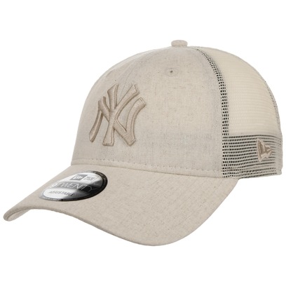 9Twenty Linen Yankees Trucker Cap by New Era