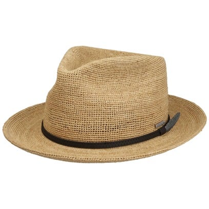 Daleport Crochet Fedora Raffiahut by Stetson