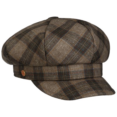 Camilla Silk Check Ballonm�tze by Mayser