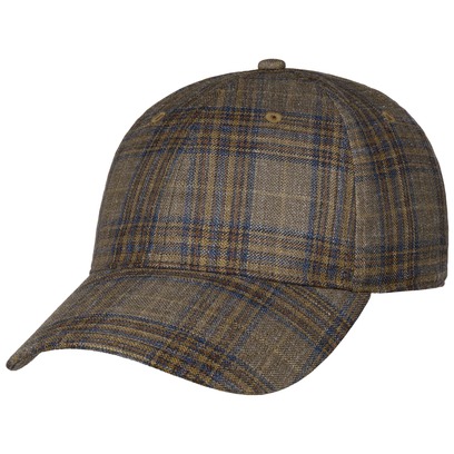 Silk Mix Check Cap by Stetson