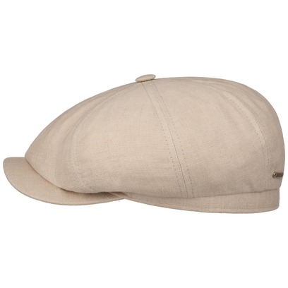 Hatteras 8 Panel Leinen Flatcap by Stetson