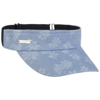 Denim Flower Visor by Seeberger