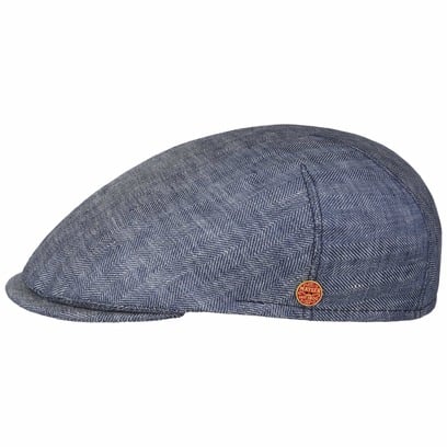 Sidney Herringbone Leinen Flatcap by Mayser