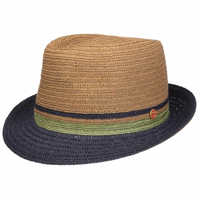 Tricolour Trilby Strohhut by Mayser