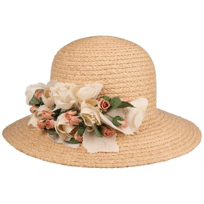 Telina Raffiahut mit Blumen by Lierys