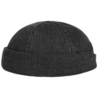 Black Denim Dockermütze by Stetson
