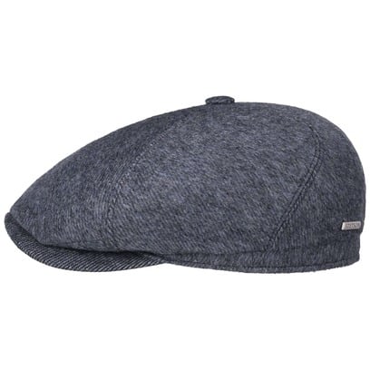 6 Panel Fine Melange Wool Flatcap by Stetson