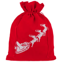 Geschenkbeutel Schlitten Samt 30 cm x 40 cm - 7,99 &euro;